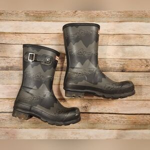 Men's Size 8 (Women's Size 9.5) Hunter Storm Stripe Short Wellington Rain Boots